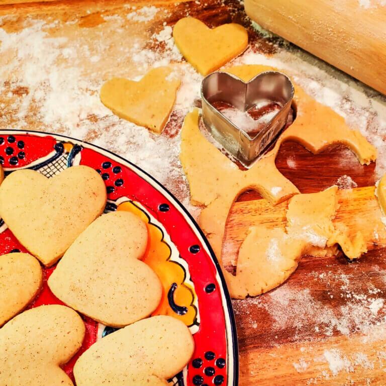 Bizcochito cookies being made