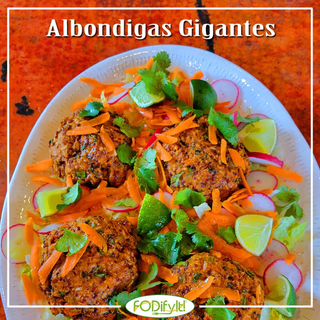 Low FODMAP Albondigas (Meatballs) Gigante Vegetarian